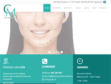 Tablet Screenshot of clinicamontecarmelo.es